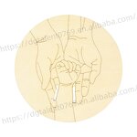 Newborn Bracelet Plaque Manufacturer - Round Wooden Storage Commemorative