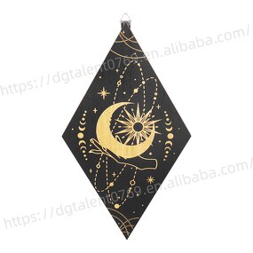 Meditation Wall Decor Factory - Black Gold Celestial Diamond Shape