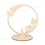 Desktop Stand Supplier - Circular Shape Plywood Valentines Decoration