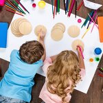 Wood Round Ornaments Supplier - 4 Inch Unfinished for DIY Painting