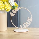 Desktop Stand Supplier - Circular Shape Plywood Valentines Decoration