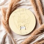 Newborn Bracelet Plaque Manufacturer - Round Wooden Storage Commemorative