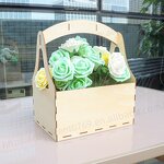 Handheld Basket Manufacturer - Rectangular Plywood Flower Basket