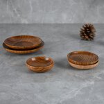 Sushi Plate Manufacturer - Round Wooden Serving Plates for Salad