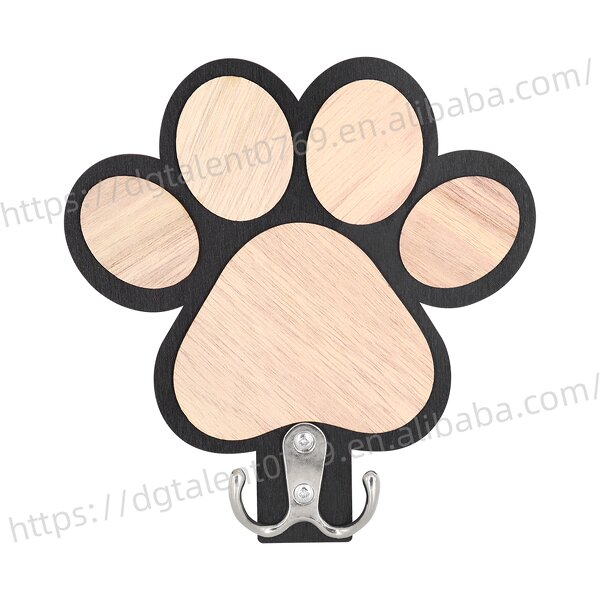 Plywood Wall Hook Supplier - Paw Shaped for Home Decoration