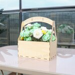 Handheld Basket Manufacturer - Rectangular Plywood Flower Basket