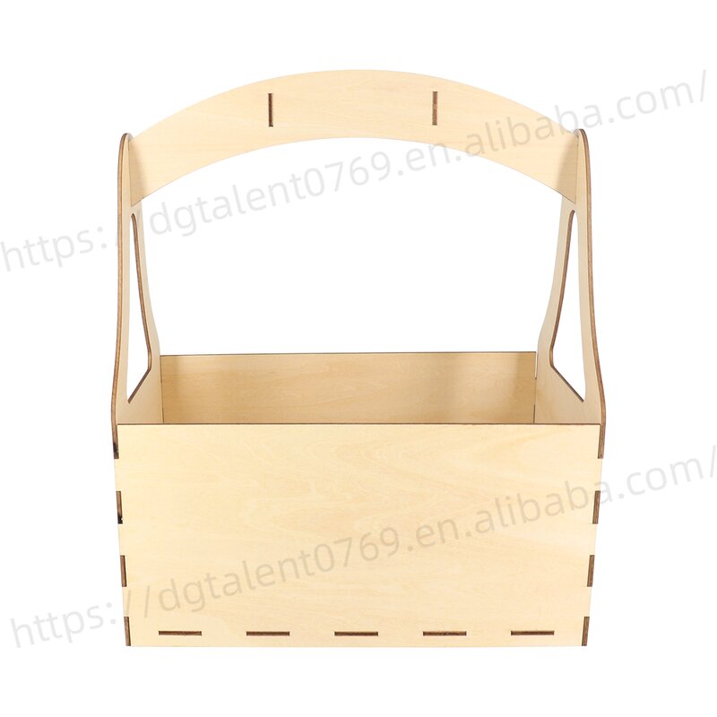 Handheld Basket Manufacturer - Rectangular Plywood Flower Basket