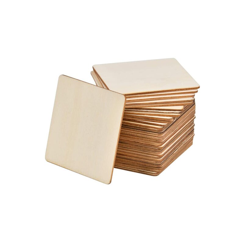 Square Wood Pieces Factory - 4x4 Inch Round Corner for DIY Projects
