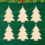 Christmas Ornament Supplier - DIY Painting Tree Shape Laser Cut