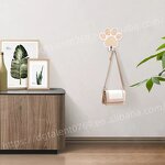 Wooden Wall Hook Supplier - Dog Paw Shape Double Hook Kids Room
