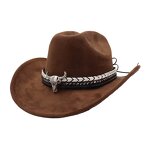 Fedora Cowboy Hat Supplier - Custom Brand Woven Label Vintage Wide Brim