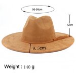 Suede Fedora Hat Factory - Wholesale Custom Brand Tags 9.5cm Wide Brim
