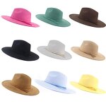 Suede Fedora Hat Factory - Wholesale Custom Brand Tags 9.5cm Wide Brim