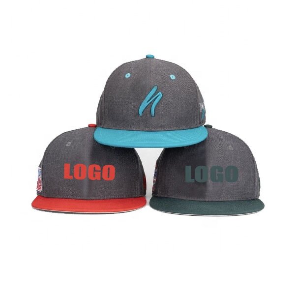 Snapback Baseball Hat Supplier - Custom Embroidery 2 Tones Flat Brim