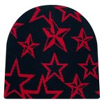 Knitted Beanie Supplier - Wholesale Custom Tags Cuffless Jacquard Embroidery