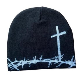Beanie Supplier - Low MOQ OEM Designer Skull Cuff Jacquard