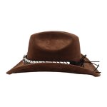 Fedora Cowboy Hat Supplier - Custom Brand Woven Label Vintage Wide Brim