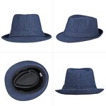 Jazz Hat Supplier - Wholesale Solid Color Custom Men Private Woven Label