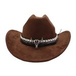 Fedora Cowboy Hat Supplier - Custom Brand Woven Label Vintage Wide Brim