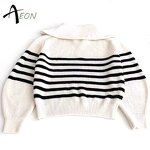 Women's Zip Sweater Factory - Custom Striped Knit Jumper