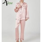 Custom Pajamas Factory - Silk Satin Long PJ Set Manufacturer