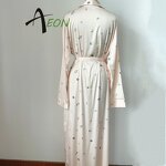 Custom Print Kimono Robe Factory - Long Silky Robe