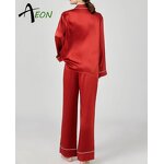 Custom Pajamas Factory - Silk Satin Long PJ Set Manufacturer