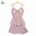Satin Lace Cami Set Factory - Sexy Elegant Lingerie Set
