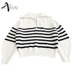 Women's Zip Sweater Factory - Custom Striped Knit Jumper