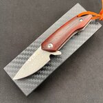 Pocket Folding Knife Supplier - Damascus Steel Red Sandalwood Handle