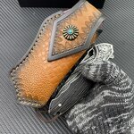 Damascus Pocket Knife Supplier - Steel Wooden Handle Men Outdoor Collectable