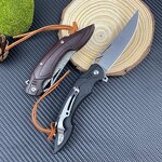 Damascus Folding Knife Factory - Wood/G10 Handle High Hardness Outdoor
