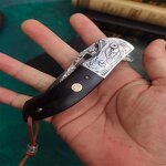 Damascus Pocket Knife Supplier - High Carbon Steel Camping Self-Defense