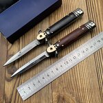 Folding Knife Supplier - Italian AKC Tactical Wood Handle Camping