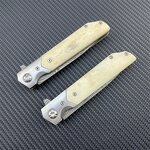 Damascus Folding Knife Factory - Ox Bone Rosewood Handmade Outdoor Hunting