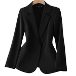 Women's Suit Factory - Long Sleeve Elegant Professional Casual Coat