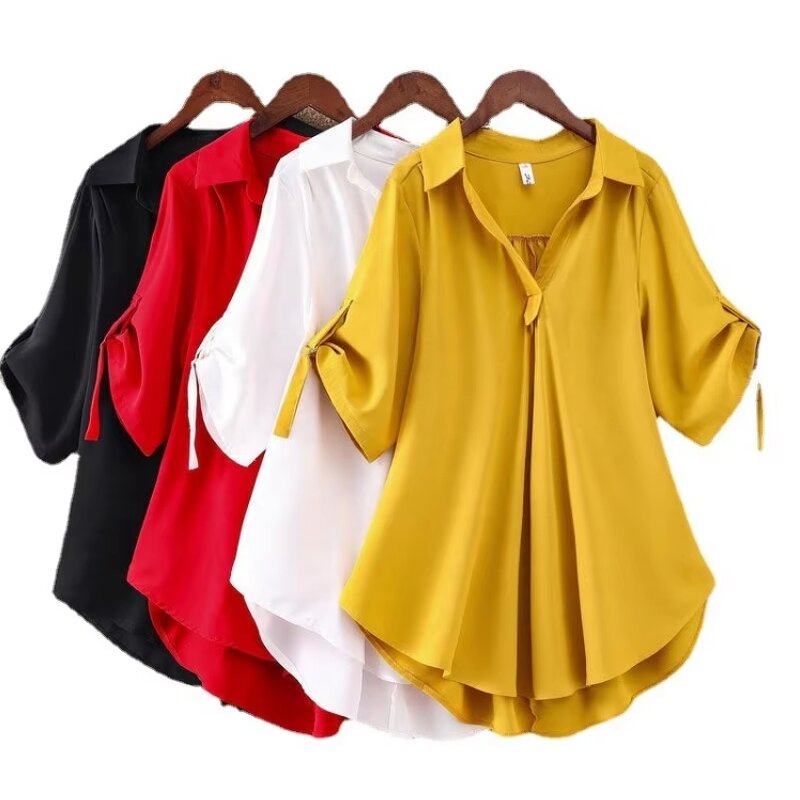 Women's Shirt Factory - Summer Korean Solid Color Casual Loose