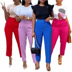 Office Pants Factory - Latest Design Elegant Career Suits High Waist
