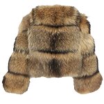 Fur Coat Factory - Faux Rabbit Fur Coat Plus Size Trench Outerwear