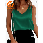 Tank Top Factory - Women's Blouse Aesthetic Brandy Melville Silk Casual