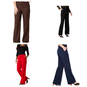 Women's Pants Factory - Streetwear Trousers Ultra-Stretch Formal Look
