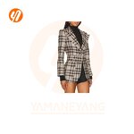 Blazer Factory - Vintage Female V-Neck Long Sleeve Button Coats