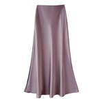 Women's Skirt Set Factory - Satin Long Smooth High Waist Two Piece Pencil