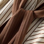 Two-piece Shirt Supplier - Shawl Stripe Lapel Long Sleeve Loose Autumn