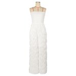 Jumpsuit Factory - Summer Ruffled Strapless Wide Leg One Piece