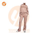Hoodie Set Factory - Custom Y2K Puff Print Two-Piece Sweat Pocket Crop