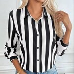 Striped Shirt Supplier - 2025 European American Women's Spring Summer New