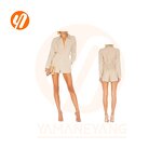 Bodycon Dress Supplier - Turn Down Collar Lace up Mini Dress