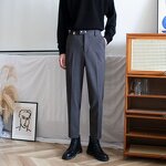 Men's Pants Supplier - Business Casual Sagging Straight Suit Cropped