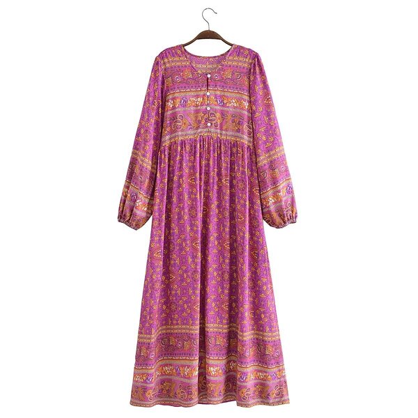 Beach Dress Factory - Plain Printing Floral Long Baby Dresses Girl Casual